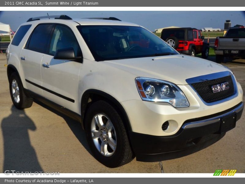 Summit White / Light Titanium 2011 GMC Acadia SL