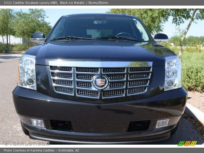 Black Ice Metallic / Ebony/Ebony 2012 Cadillac Escalade Luxury AWD