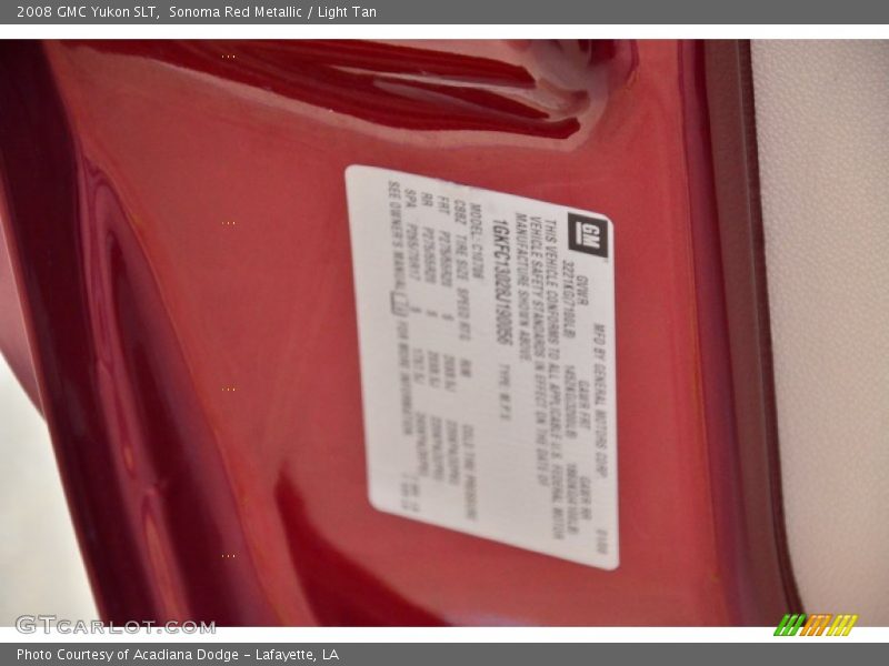 Sonoma Red Metallic / Light Tan 2008 GMC Yukon SLT