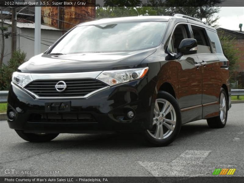 Super Black / Gray 2012 Nissan Quest 3.5 S