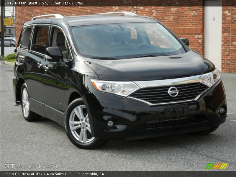 Super Black / Gray 2012 Nissan Quest 3.5 S