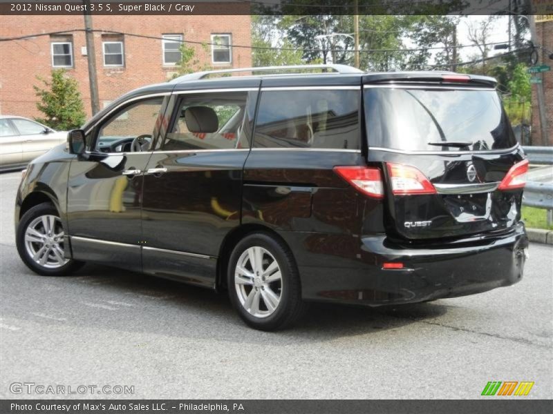 Super Black / Gray 2012 Nissan Quest 3.5 S