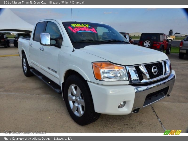 Blizzard White / Charcoal 2011 Nissan Titan SL Crew Cab