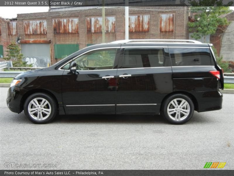 Super Black / Gray 2012 Nissan Quest 3.5 S