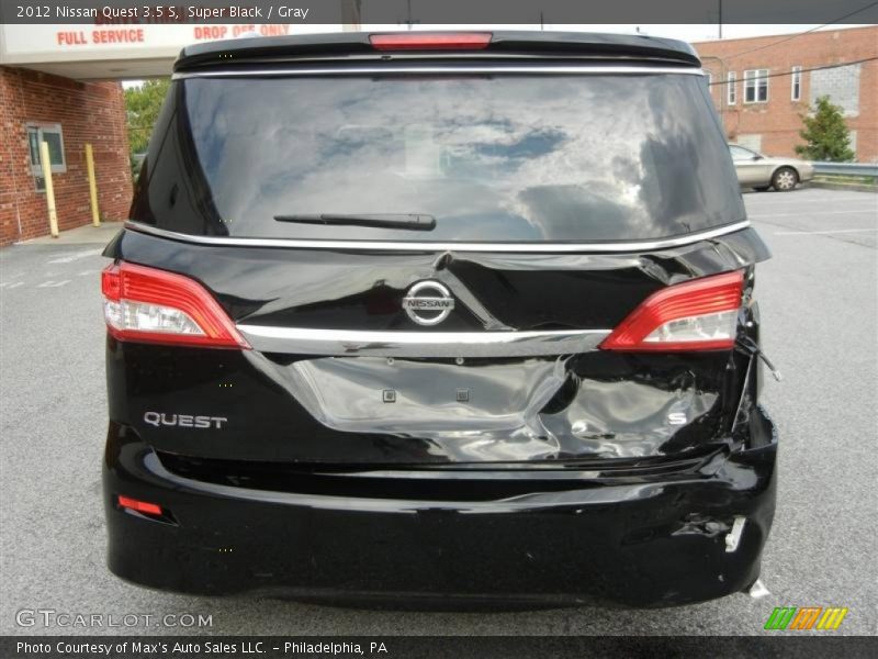 Super Black / Gray 2012 Nissan Quest 3.5 S