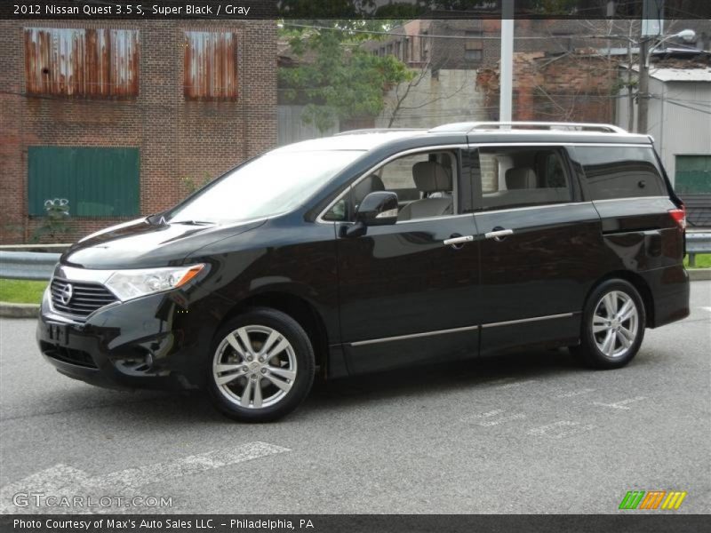 Super Black / Gray 2012 Nissan Quest 3.5 S