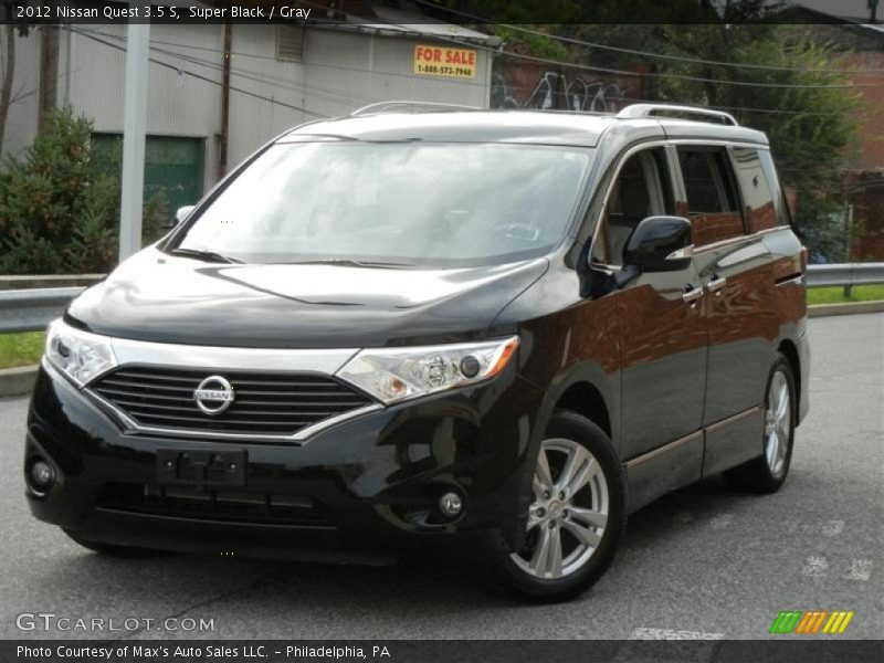 Super Black / Gray 2012 Nissan Quest 3.5 S
