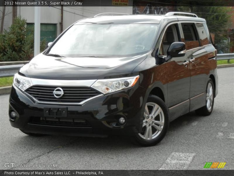 Super Black / Gray 2012 Nissan Quest 3.5 S