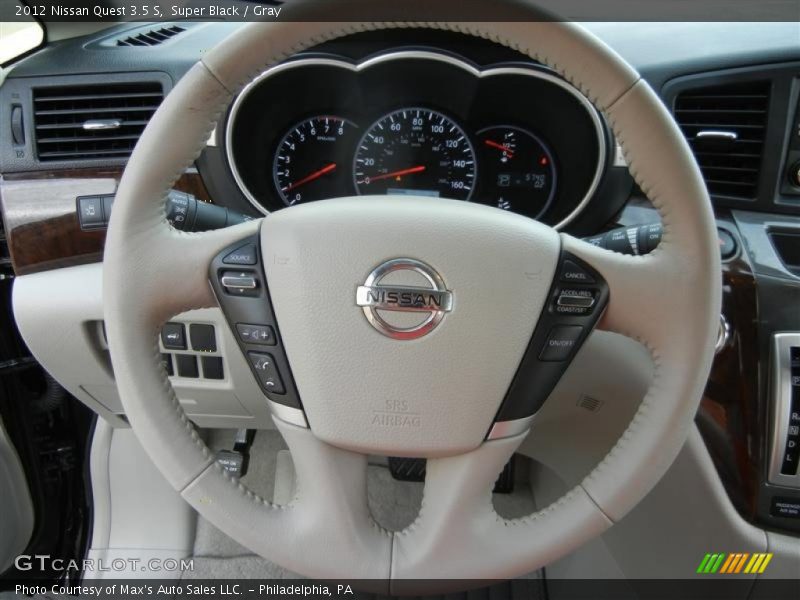 Super Black / Gray 2012 Nissan Quest 3.5 S