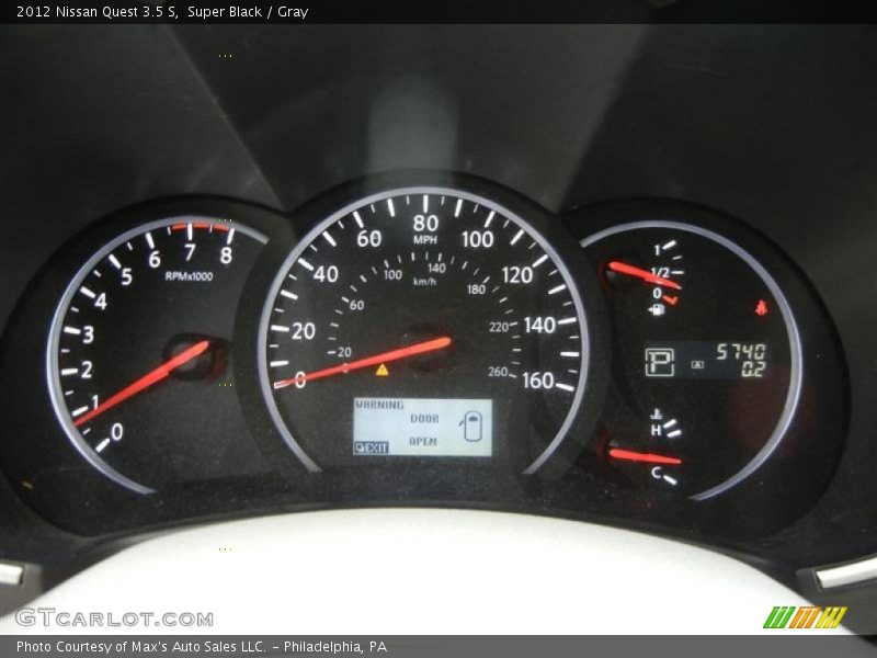 Super Black / Gray 2012 Nissan Quest 3.5 S