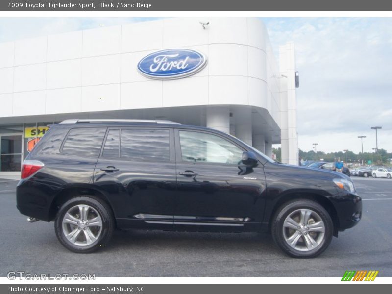 Black / Sand Beige 2009 Toyota Highlander Sport