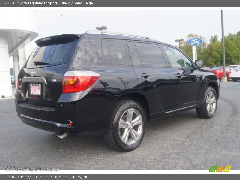 Black / Sand Beige 2009 Toyota Highlander Sport