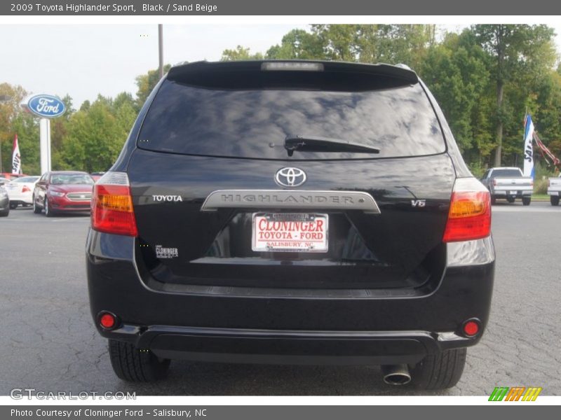 Black / Sand Beige 2009 Toyota Highlander Sport