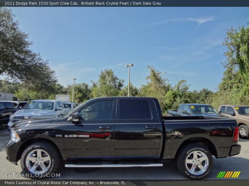 Brilliant Black Crystal Pearl / Dark Slate Gray 2011 Dodge Ram 1500 Sport Crew Cab