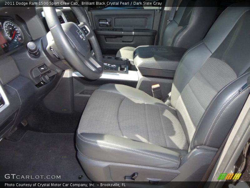Brilliant Black Crystal Pearl / Dark Slate Gray 2011 Dodge Ram 1500 Sport Crew Cab