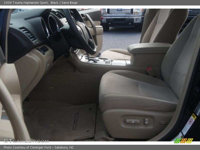 Black / Sand Beige 2009 Toyota Highlander Sport