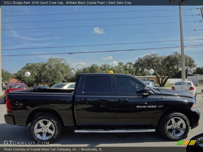 Brilliant Black Crystal Pearl / Dark Slate Gray 2011 Dodge Ram 1500 Sport Crew Cab