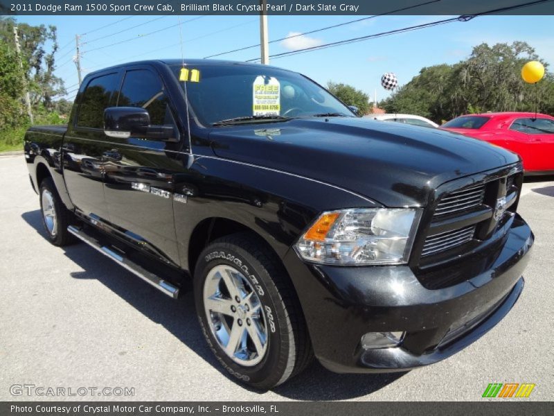 Brilliant Black Crystal Pearl / Dark Slate Gray 2011 Dodge Ram 1500 Sport Crew Cab