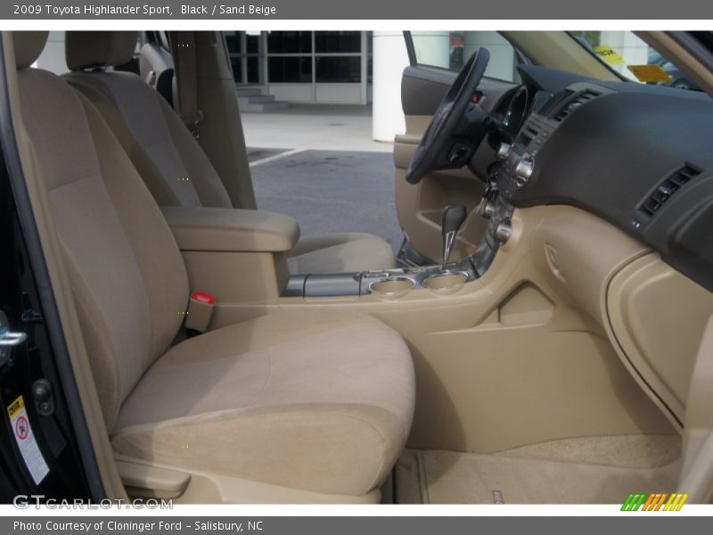 Black / Sand Beige 2009 Toyota Highlander Sport