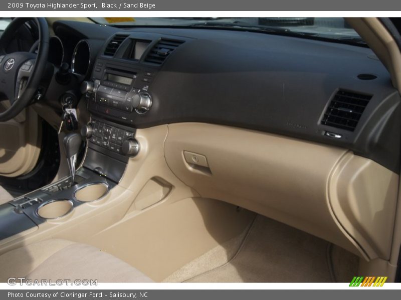 Black / Sand Beige 2009 Toyota Highlander Sport