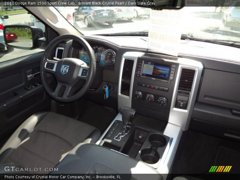Brilliant Black Crystal Pearl / Dark Slate Gray 2011 Dodge Ram 1500 Sport Crew Cab