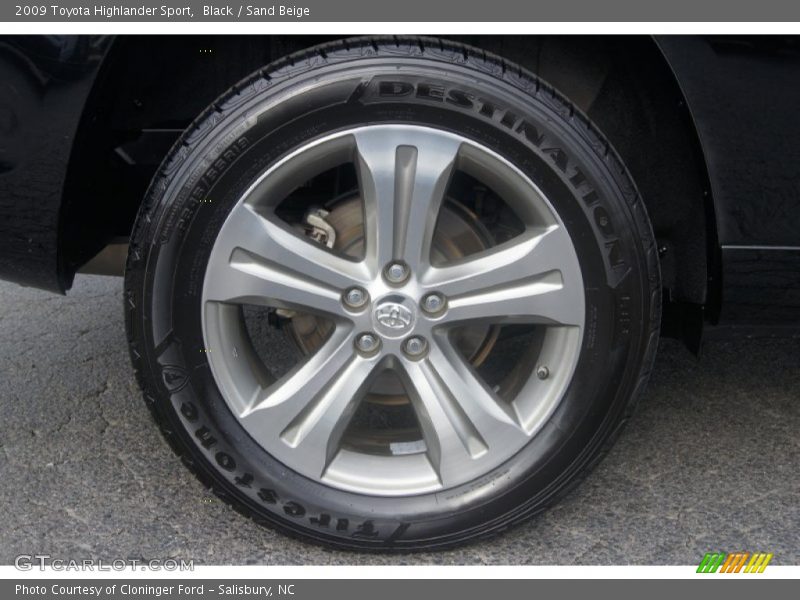 Black / Sand Beige 2009 Toyota Highlander Sport