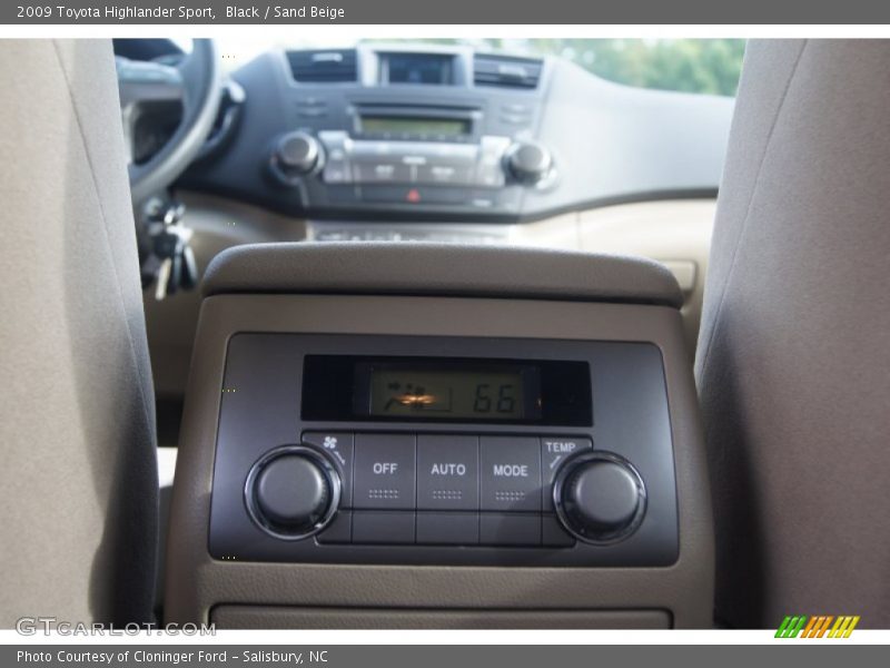 Black / Sand Beige 2009 Toyota Highlander Sport