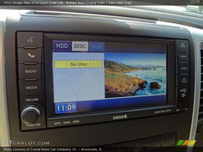 Brilliant Black Crystal Pearl / Dark Slate Gray 2011 Dodge Ram 1500 Sport Crew Cab