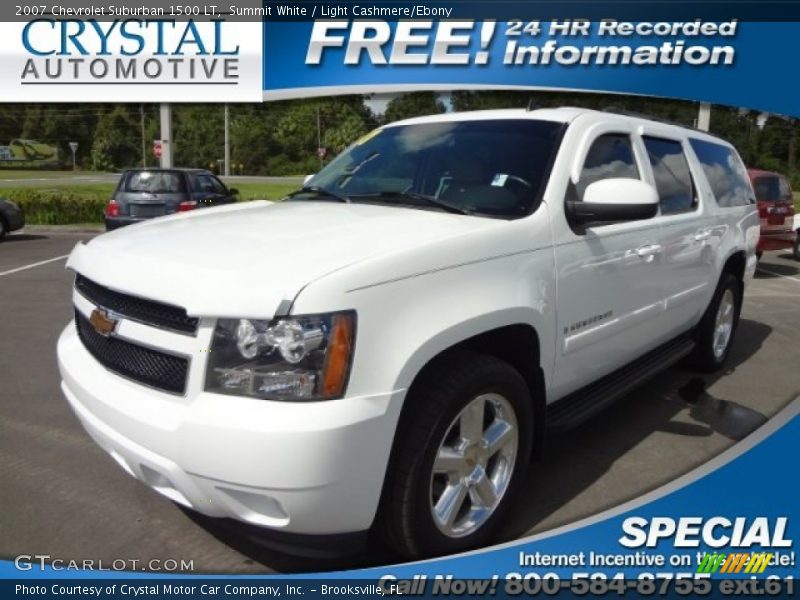 Summit White / Light Cashmere/Ebony 2007 Chevrolet Suburban 1500 LT