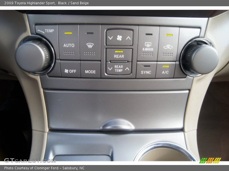 Black / Sand Beige 2009 Toyota Highlander Sport