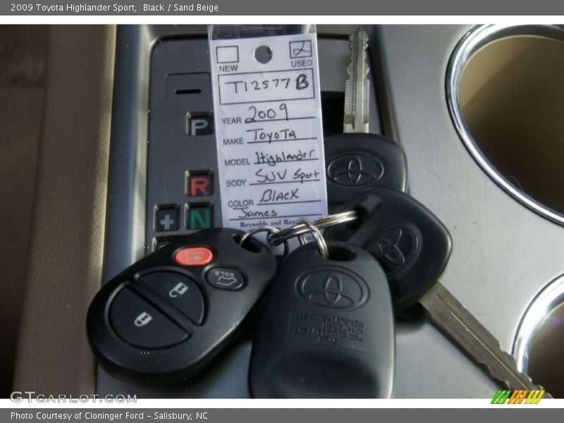 Black / Sand Beige 2009 Toyota Highlander Sport