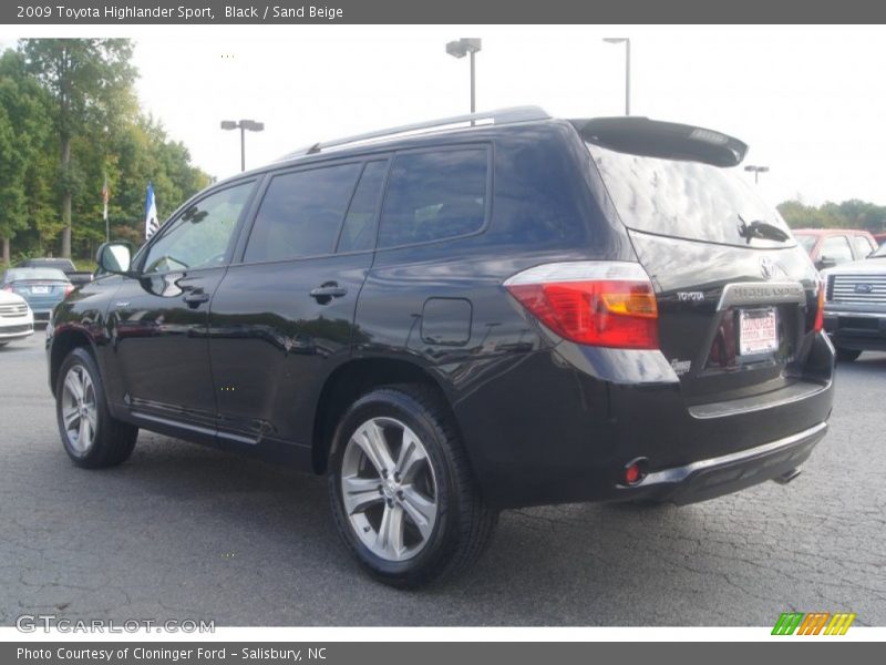 Black / Sand Beige 2009 Toyota Highlander Sport