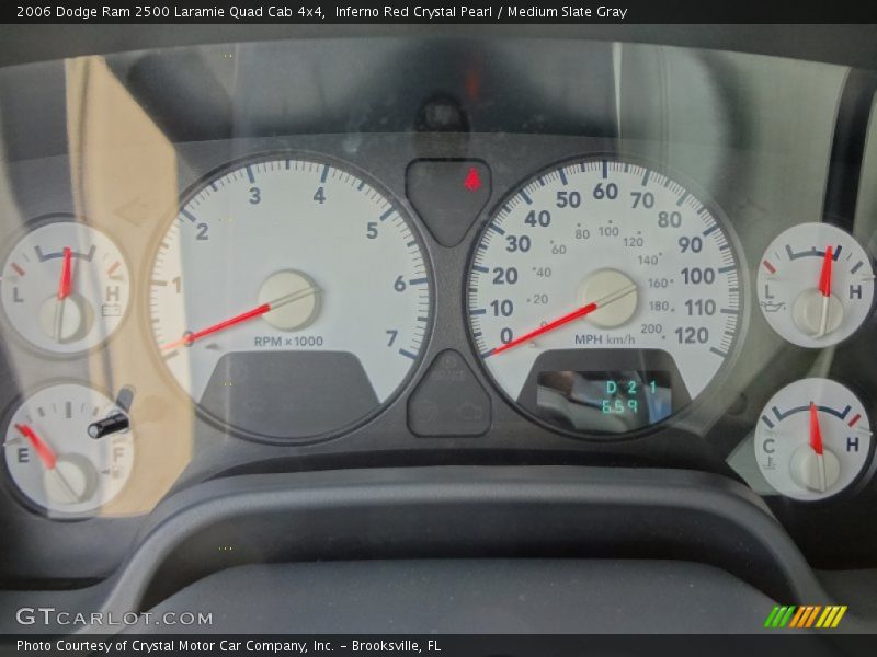 Inferno Red Crystal Pearl / Medium Slate Gray 2006 Dodge Ram 2500 Laramie Quad Cab 4x4