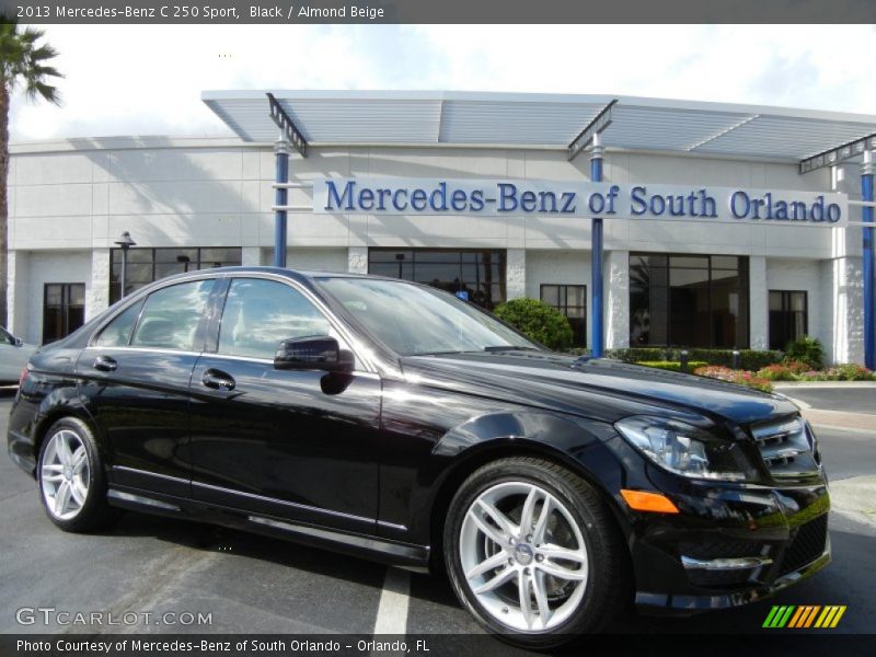 Black / Almond Beige 2013 Mercedes-Benz C 250 Sport