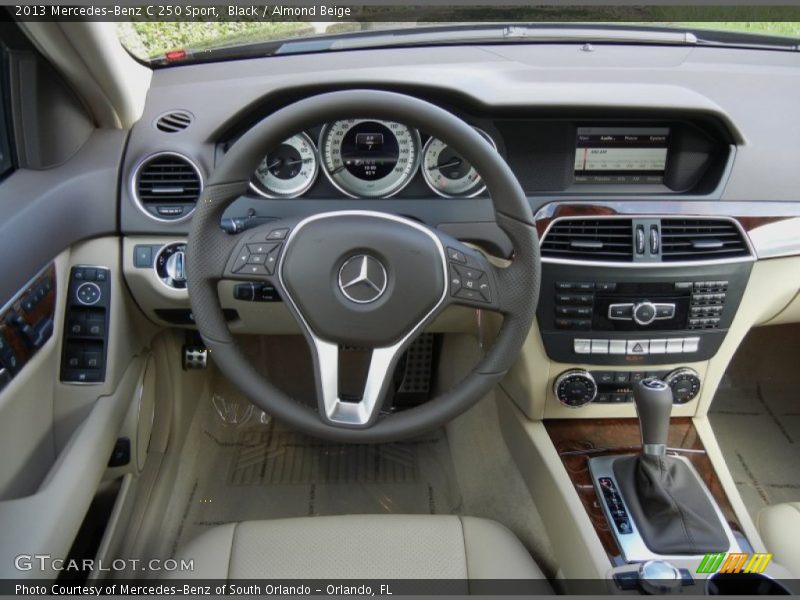 Black / Almond Beige 2013 Mercedes-Benz C 250 Sport