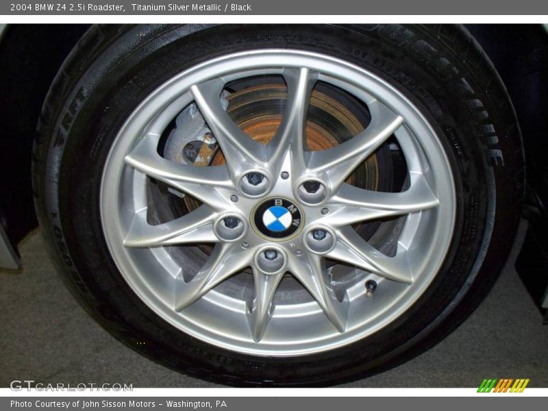 Titanium Silver Metallic / Black 2004 BMW Z4 2.5i Roadster