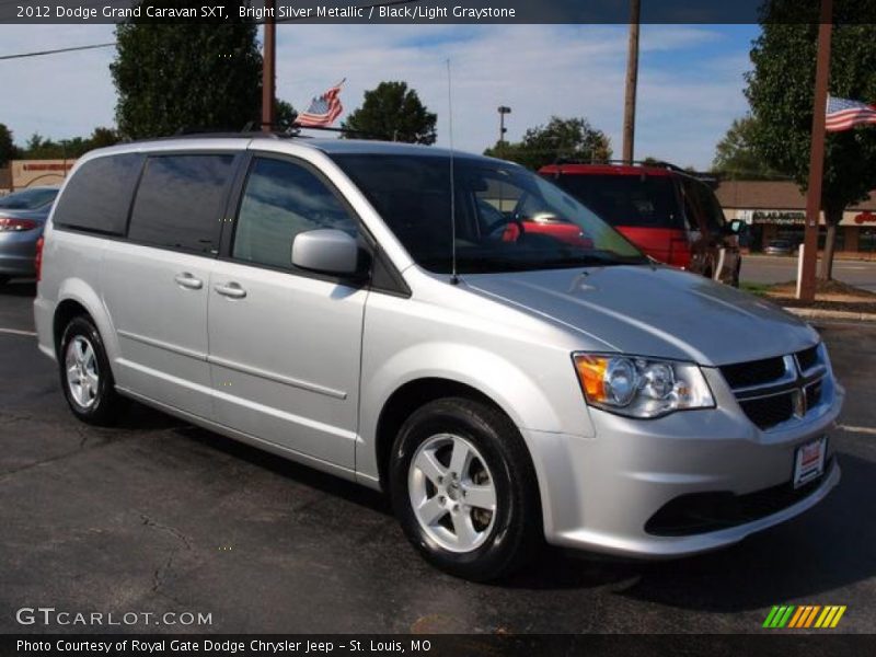 Bright Silver Metallic / Black/Light Graystone 2012 Dodge Grand Caravan SXT