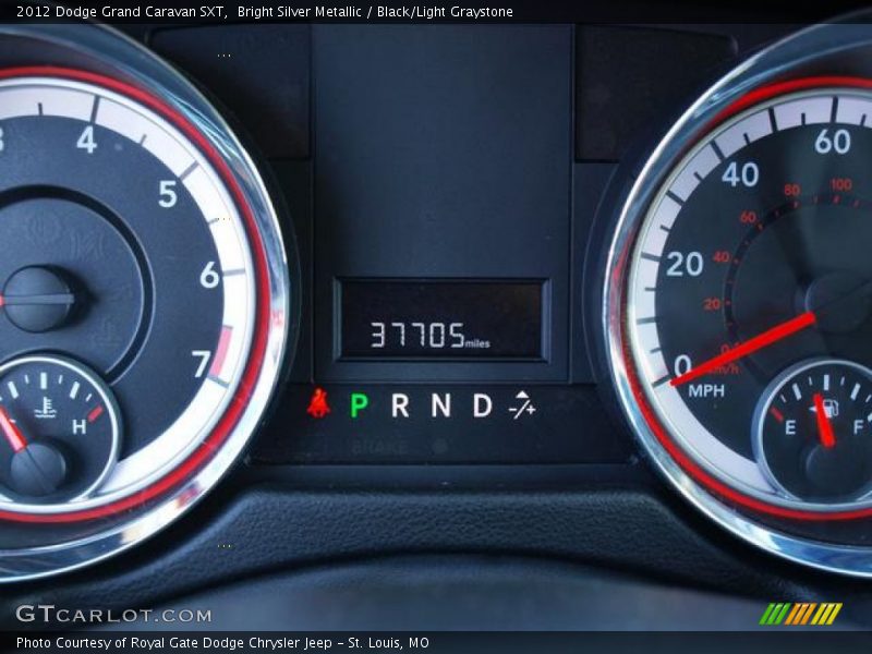 Bright Silver Metallic / Black/Light Graystone 2012 Dodge Grand Caravan SXT