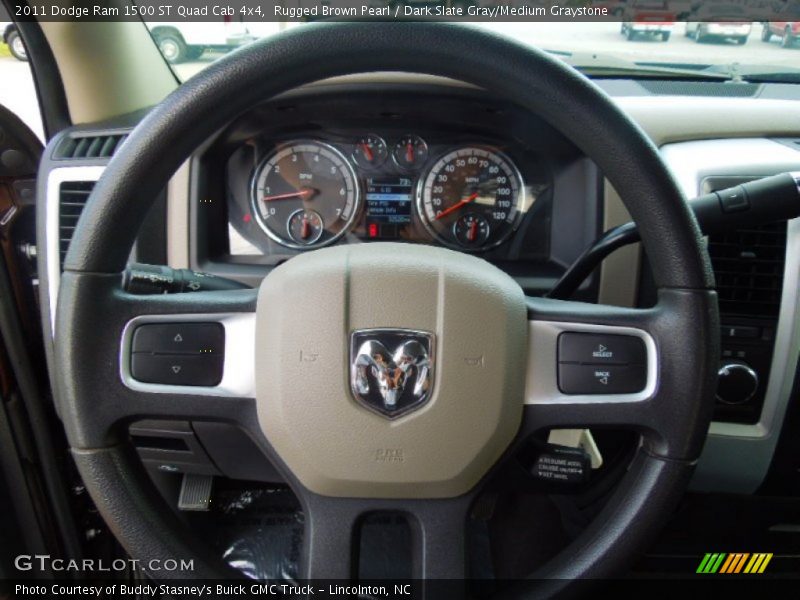 Rugged Brown Pearl / Dark Slate Gray/Medium Graystone 2011 Dodge Ram 1500 ST Quad Cab 4x4