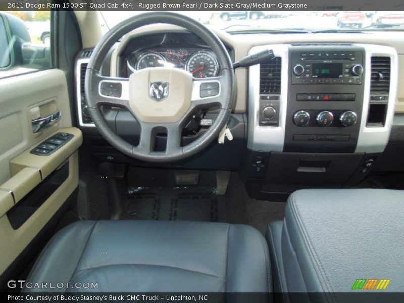 Rugged Brown Pearl / Dark Slate Gray/Medium Graystone 2011 Dodge Ram 1500 ST Quad Cab 4x4