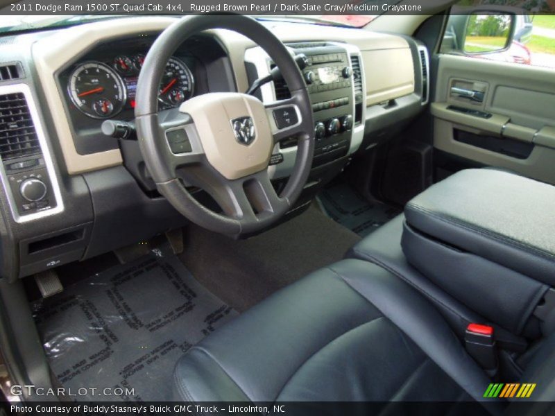 Rugged Brown Pearl / Dark Slate Gray/Medium Graystone 2011 Dodge Ram 1500 ST Quad Cab 4x4