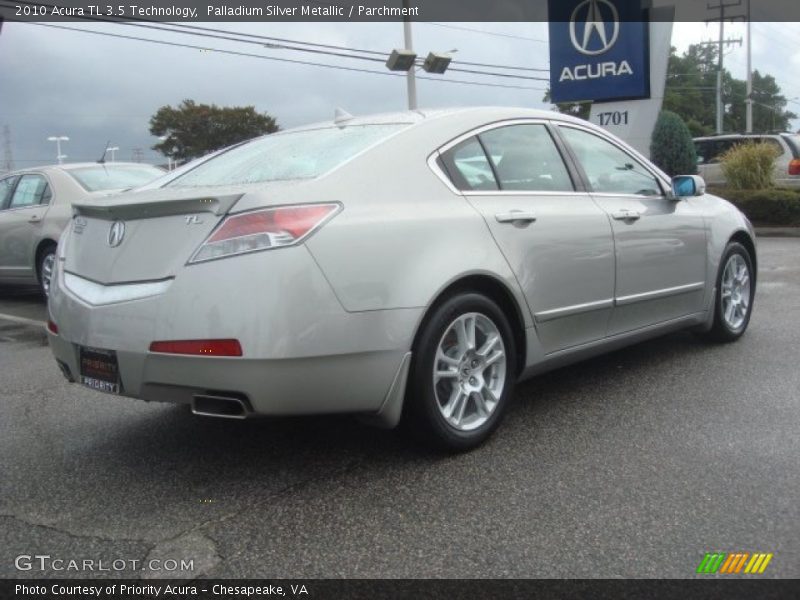 Palladium Silver Metallic / Parchment 2010 Acura TL 3.5 Technology