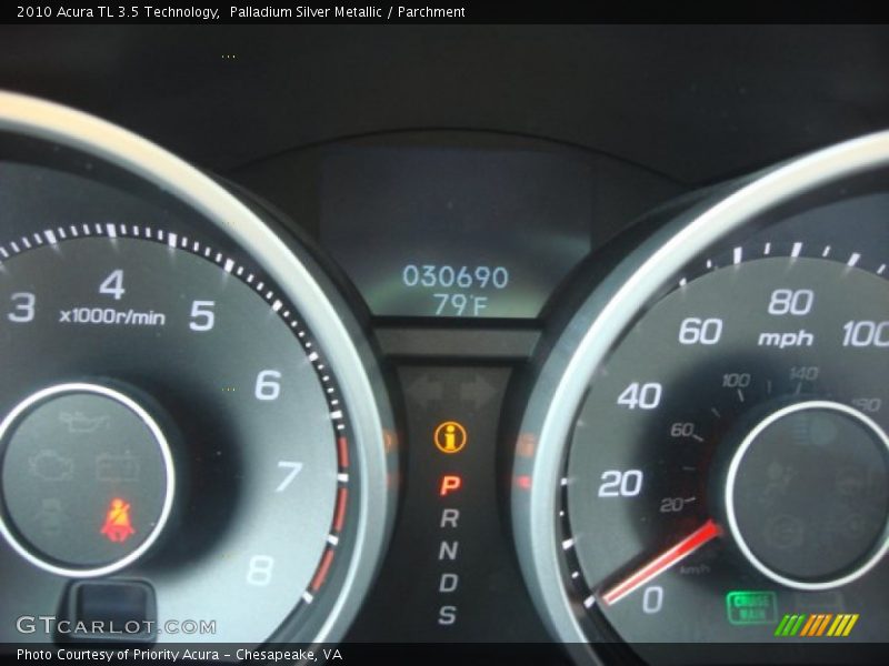 Palladium Silver Metallic / Parchment 2010 Acura TL 3.5 Technology