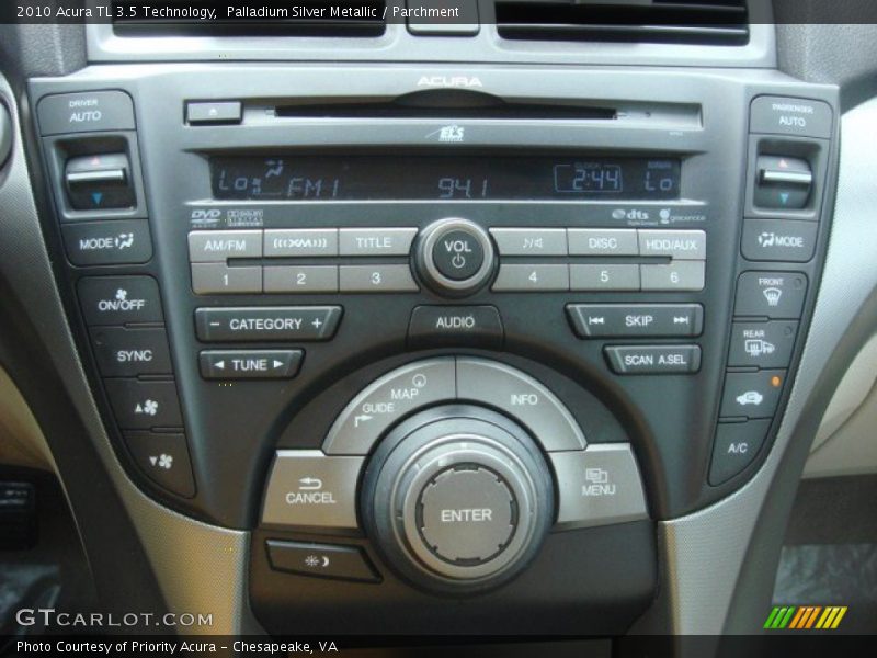 Palladium Silver Metallic / Parchment 2010 Acura TL 3.5 Technology