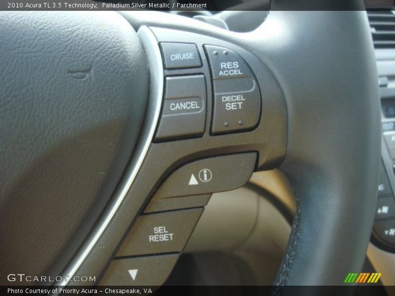 Palladium Silver Metallic / Parchment 2010 Acura TL 3.5 Technology