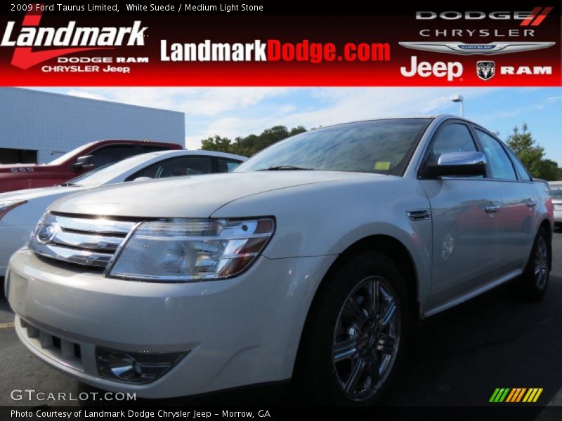 White Suede / Medium Light Stone 2009 Ford Taurus Limited