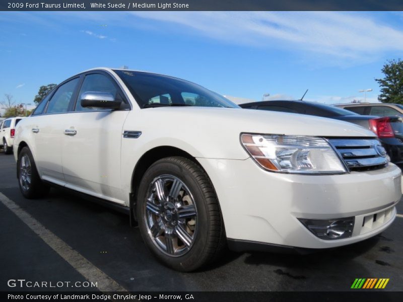 White Suede / Medium Light Stone 2009 Ford Taurus Limited