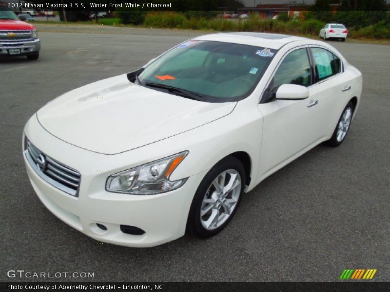Winter Frost White / Charcoal 2012 Nissan Maxima 3.5 S