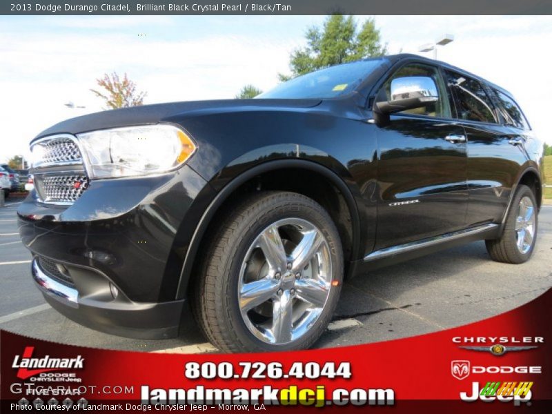 Brilliant Black Crystal Pearl / Black/Tan 2013 Dodge Durango Citadel