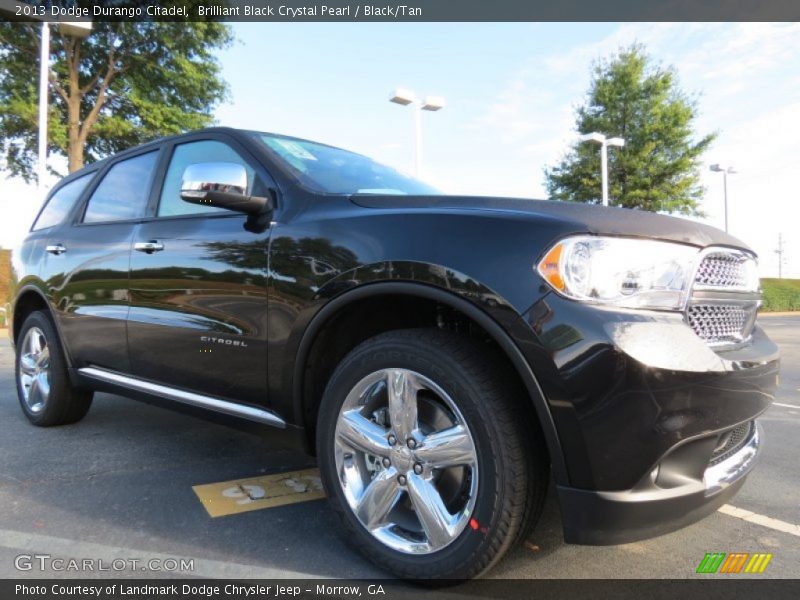 Brilliant Black Crystal Pearl / Black/Tan 2013 Dodge Durango Citadel